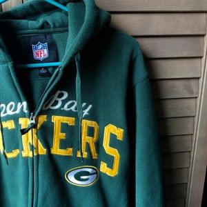 Green Bay Packers Fleece Zip Up Hoodie